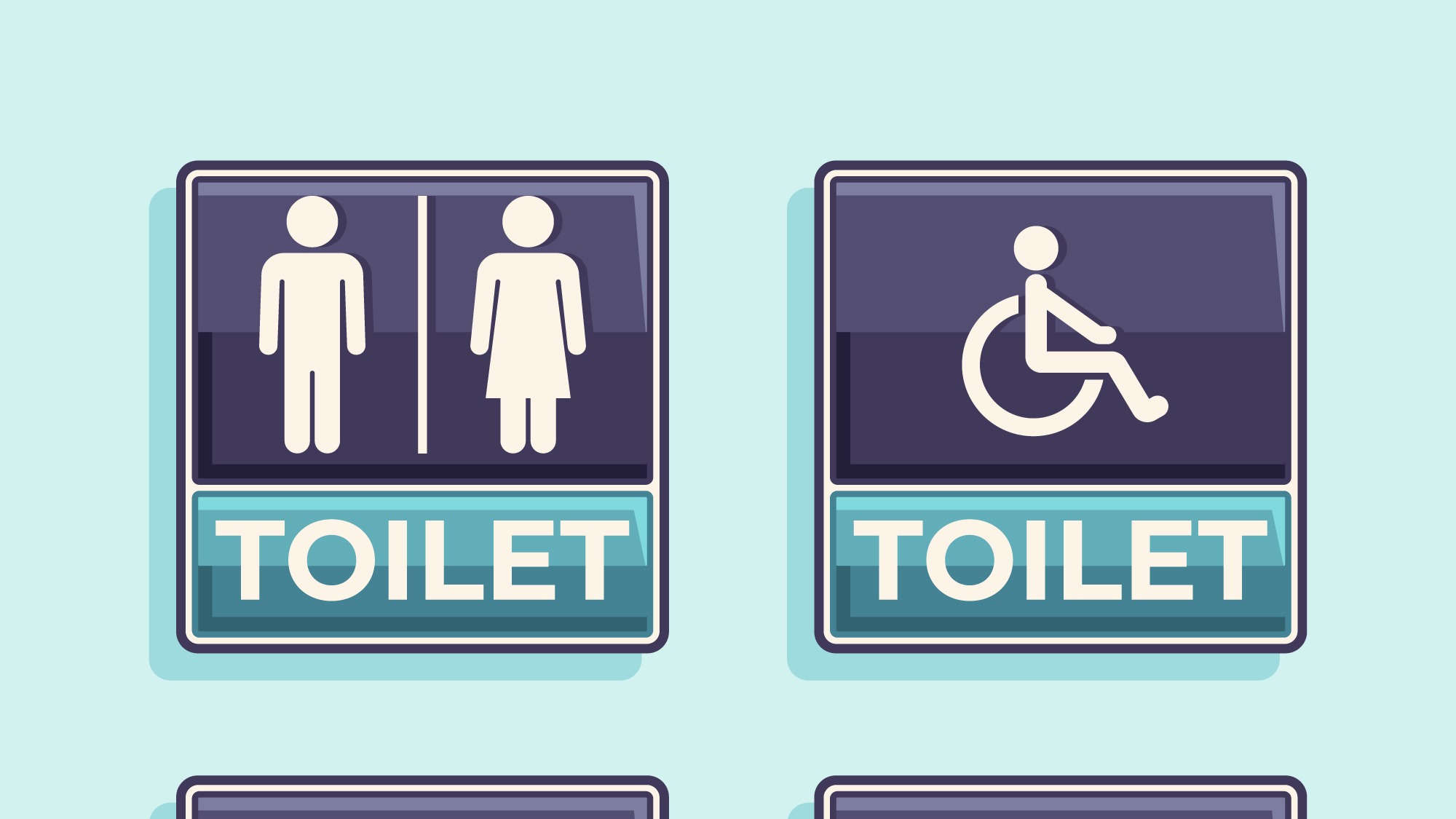 Toilets, bathrooms, and plumbing fixtures are adapted for students in wheelchairs.