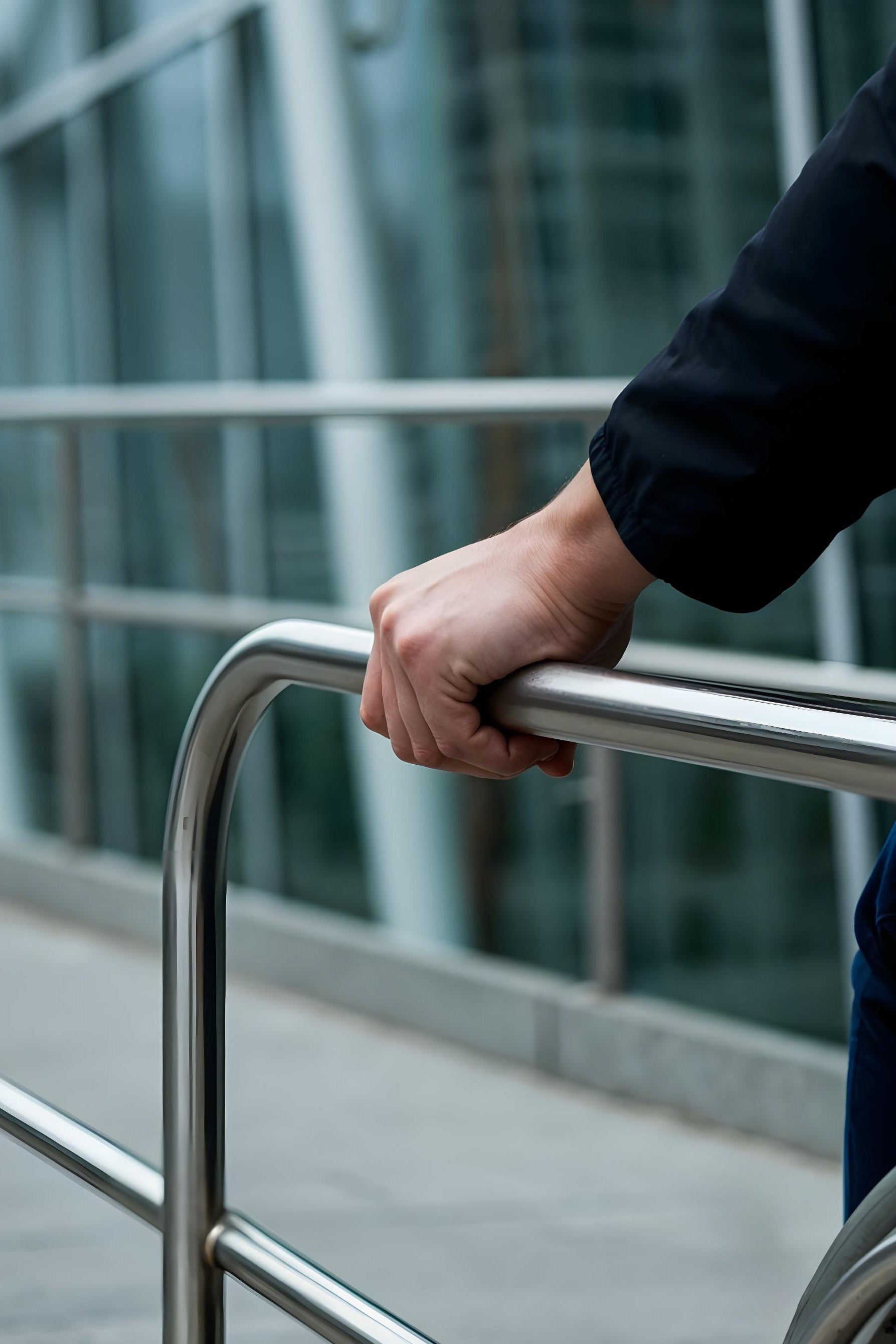 Special handrails have been installed for the convenience of students with limited mobility.